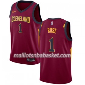 Maillot Homme Cleveland Cavaliers Derrick Rose 1 Nike 2017-18 Rouge Swingman